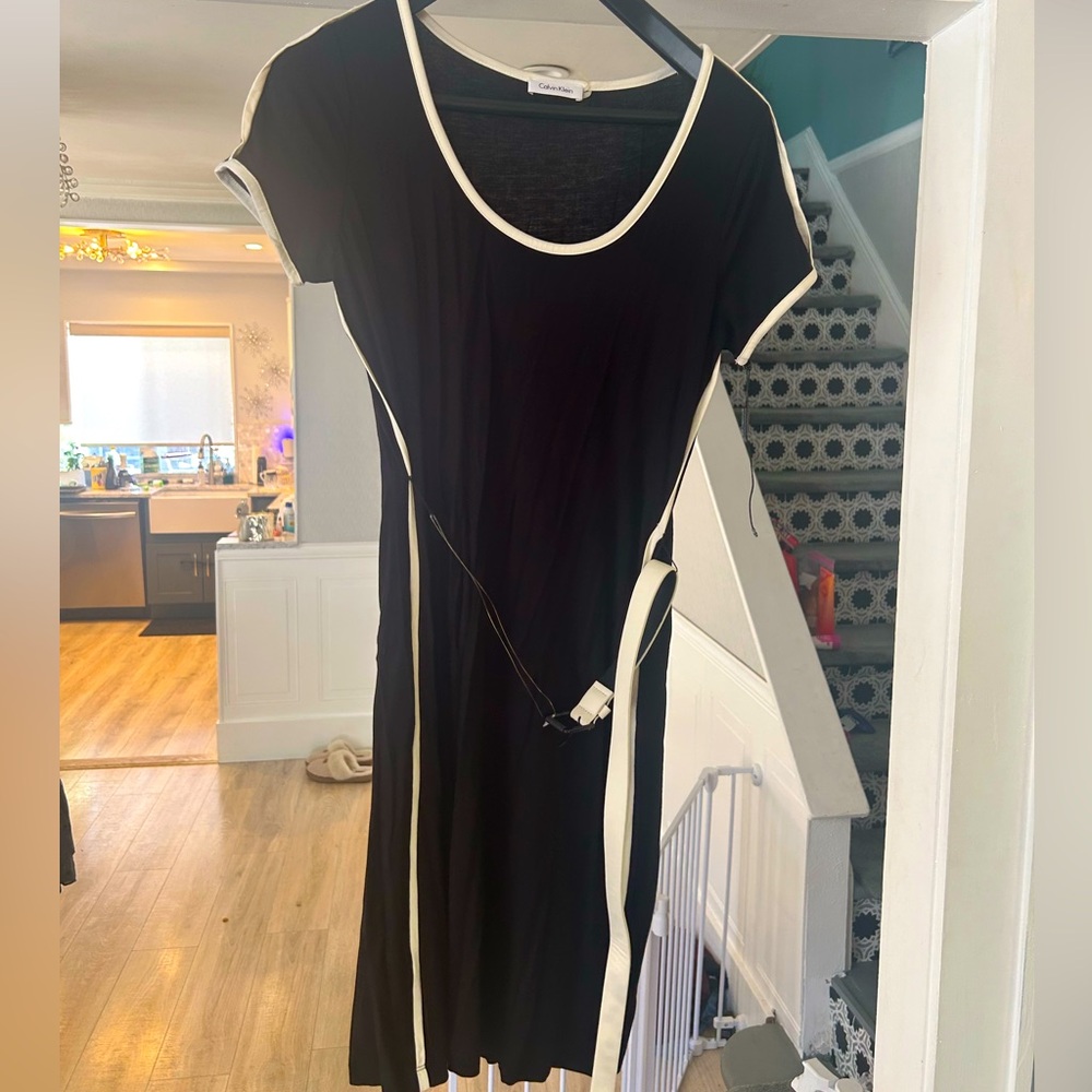 Cotton belted dress